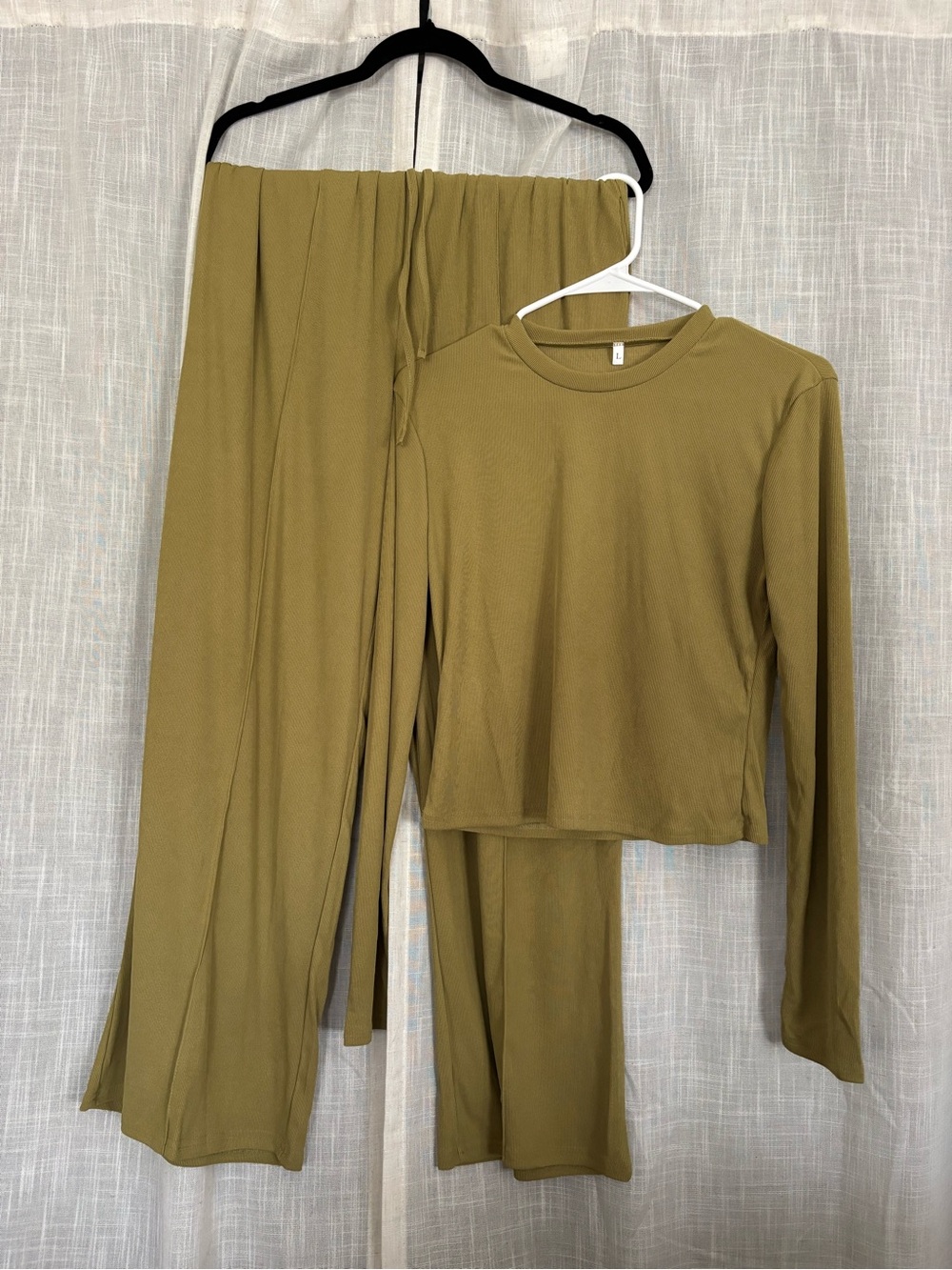 Long Sleeve Top & Wide Leg Pants Set